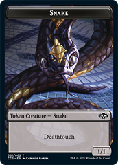 Snake // Zombie Double-sided Token [Commander Collection: Black Tokens] | Good Games North