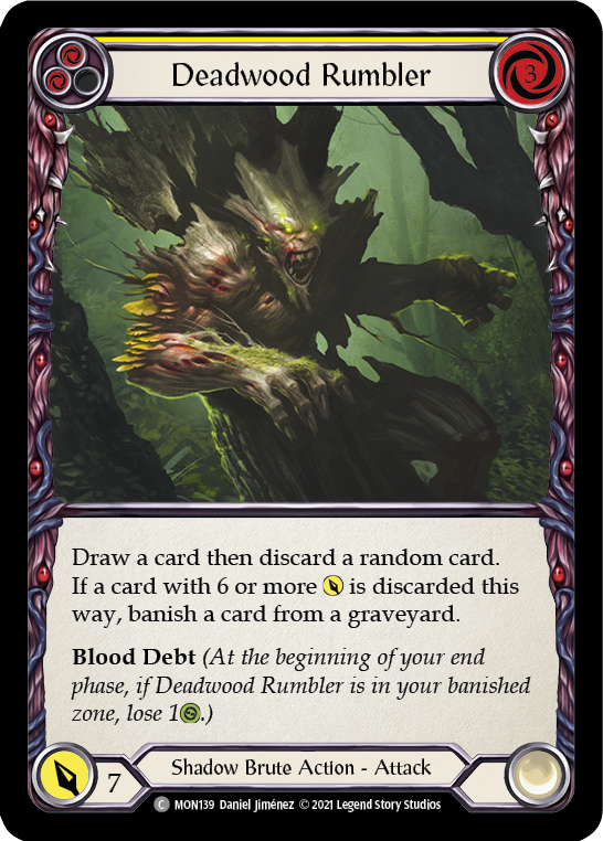 Deadwood Rumbler (Yellow) [MON139-RF] 1st Edition Rainbow Foil | Good Games North