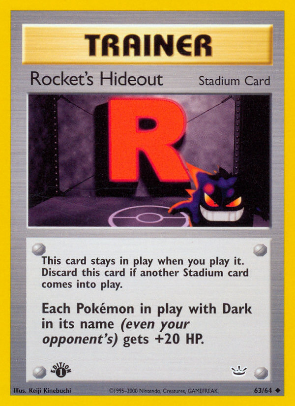 Rocket's Hideout (63/64) [Neo Revelation 1st Edition] | Good Games North