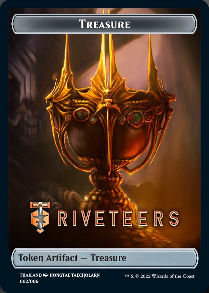 Treasure Token (Riveteers) (Southeast Asia Artists) [Streets of New Capenna Tokens] | Good Games North