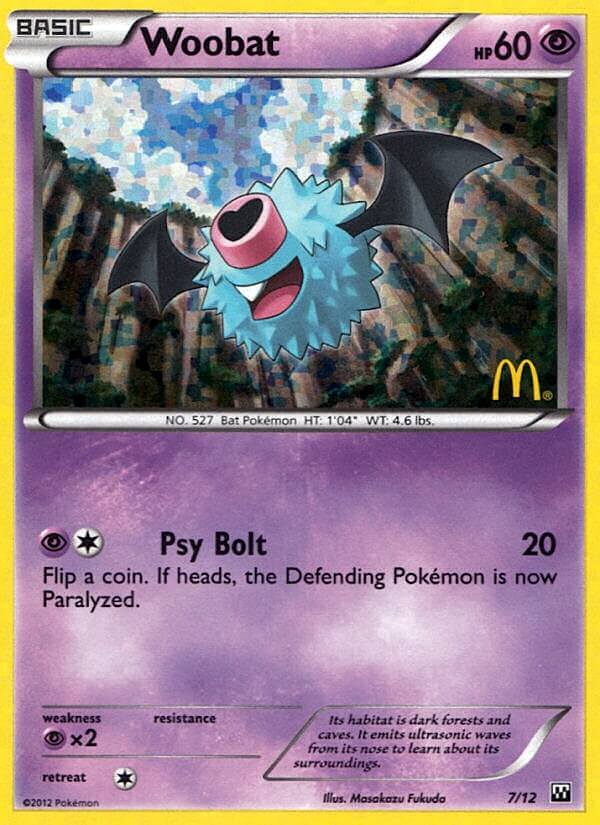 Woobat (7/12) [McDonald's Promos: 2012 Collection] | Good Games North