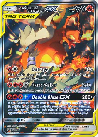 Reshiram & Charizard GX (SM201) (Jumbo Card) [Sun & Moon: Black Star Promos] | Good Games North