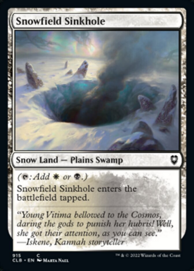 Snowfield Sinkhole [Commander Legends: Battle for Baldur's Gate] | Good Games North