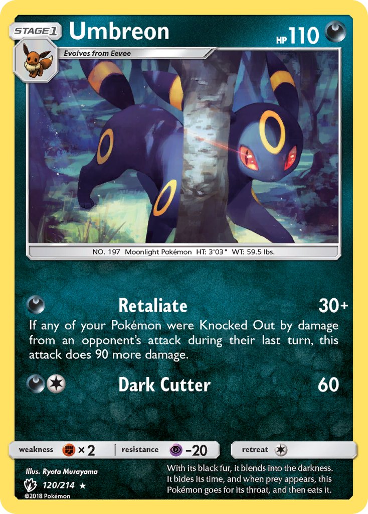 Umbreon (120/214) (Cosmos Holo) (Blister Exclusive) [Sun & Moon: Lost Thunder] | Good Games North