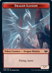 Zombie (008) // Dragon Illusion Double-sided Token [Innistrad: Crimson Vow Tokens] | Good Games North