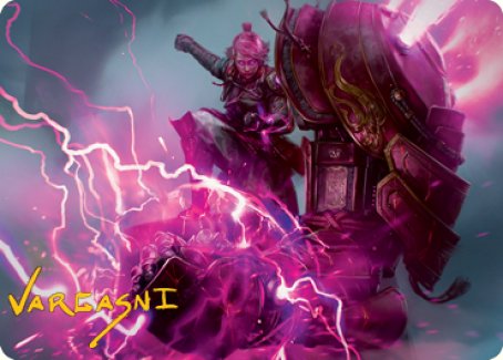 Voltage Surge Art Card (Gold-Stamped Signature) [Kamigawa: Neon Dynasty Art Series] | Good Games North