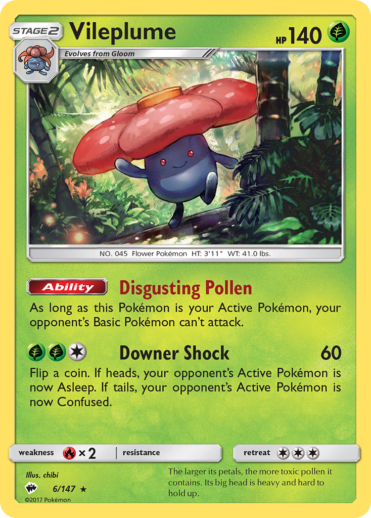 Vileplume (6/147) [Sun & Moon: Burning Shadows] | Good Games North