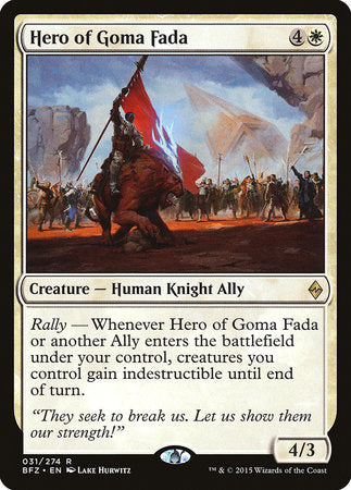 Hero of Goma Fada [Battle for Zendikar] | Good Games North