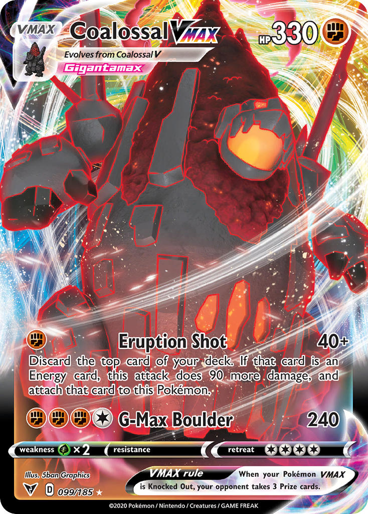 Coalossal VMAX (099/185) [Sword & Shield: Vivid Voltage] | Good Games North