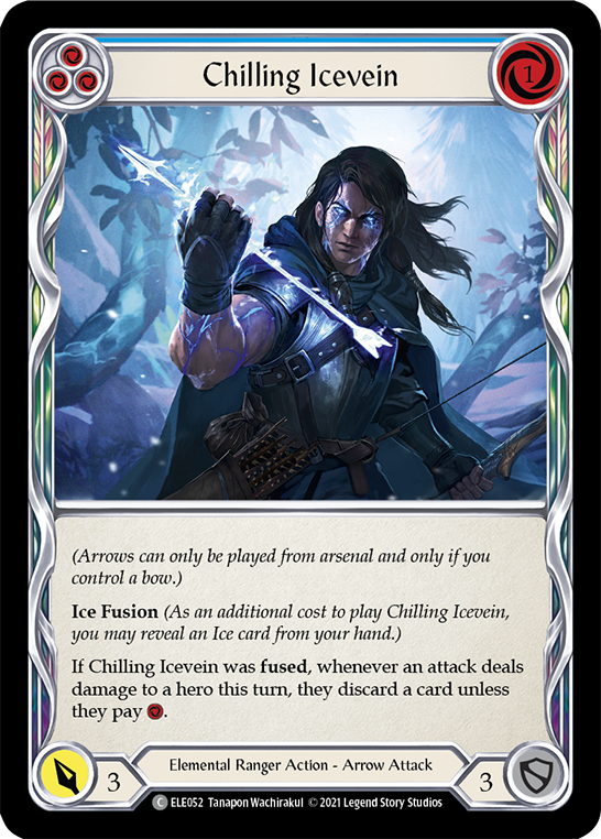 Chilling Icevein (Blue) [ELE052] (Tales of Aria)  1st Edition Rainbow Foil | Good Games North