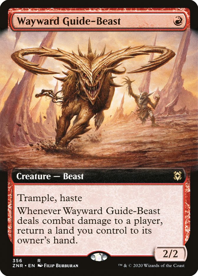 Wayward Guide-Beast (Extended Art) [Zendikar Rising] | Good Games North