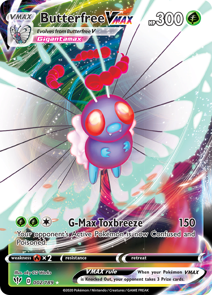Butterfree VMAX (002/189) [Sword & Shield: Darkness Ablaze] | Good Games North
