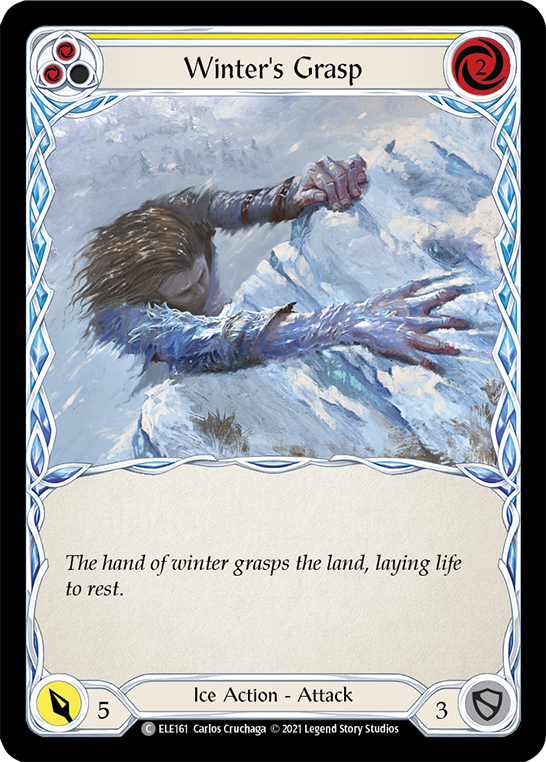 Winter's Grasp (Yellow) [ELE161] (Tales of Aria)  1st Edition Rainbow Foil | Good Games North