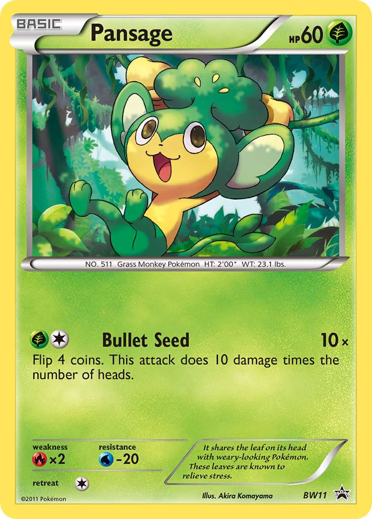 Pansage (BW11) [Black & White: Black Star Promos] | Good Games North
