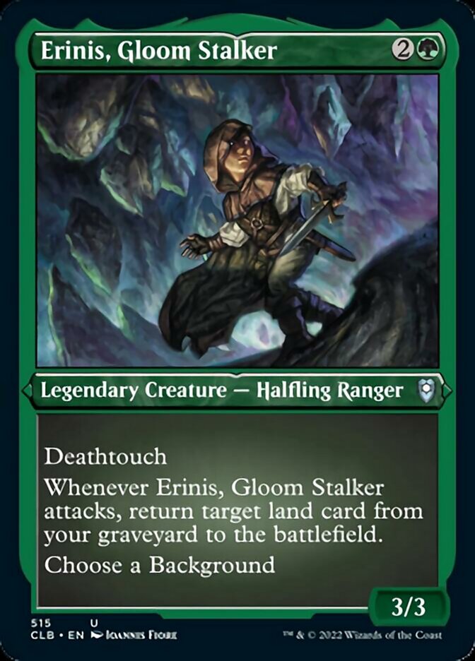 Erinis, Gloom Stalker (Foil Etched) [Commander Legends: Battle for Baldur's Gate] | Good Games North