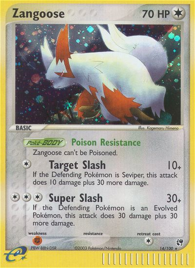Zangoose (14/100) [EX: Sandstorm] | Good Games North