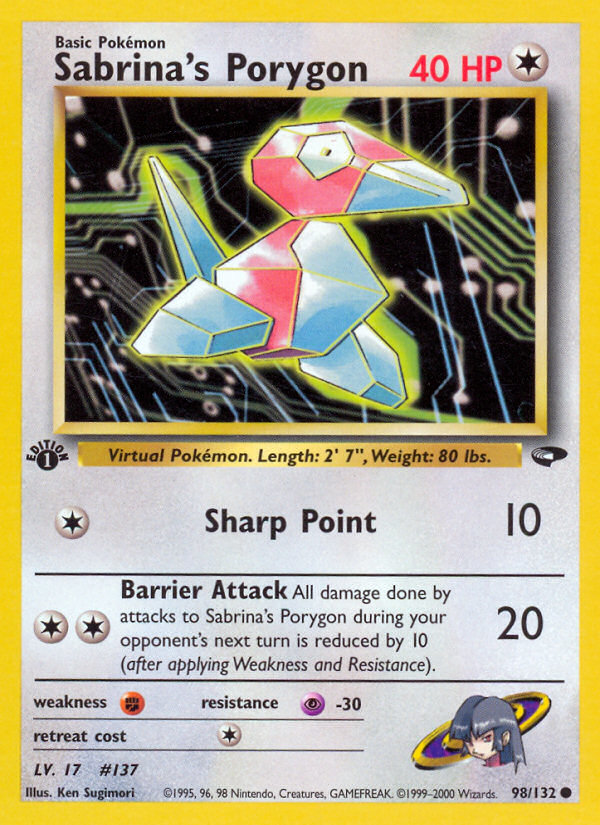 Sabrina's Porygon (98/132) [Gym Challenge 1st Edition] | Good Games North