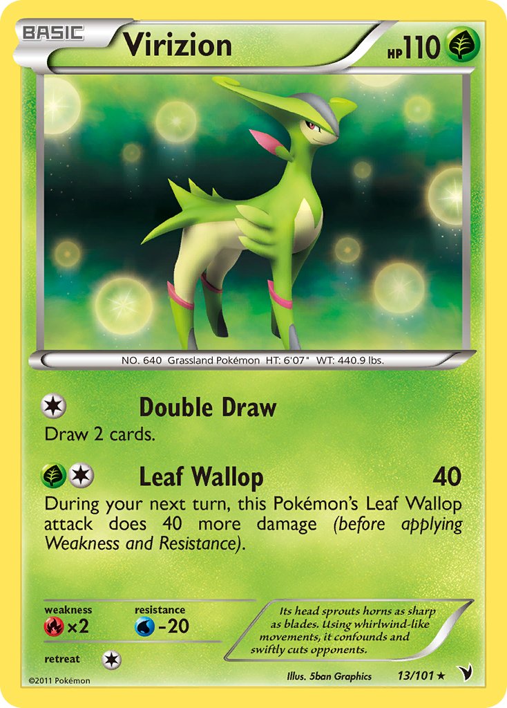Virizion (13/101) (Cosmos Holo) (Blister Exclusive) [Black & White: Noble Victories] | Good Games North