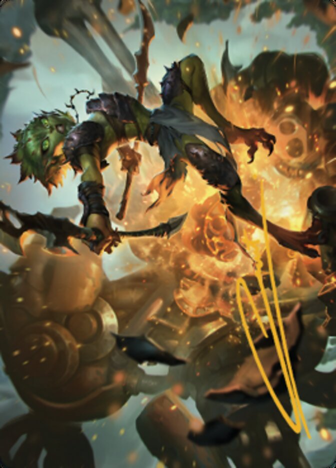 Argothian Sprite Art Card (Gold-Stamped Signature) [The Brothers' War Art Series] | Good Games North