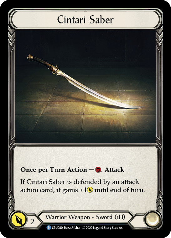 Cintari Saber [CRU080] 1st Edition Cold Foil | Good Games North