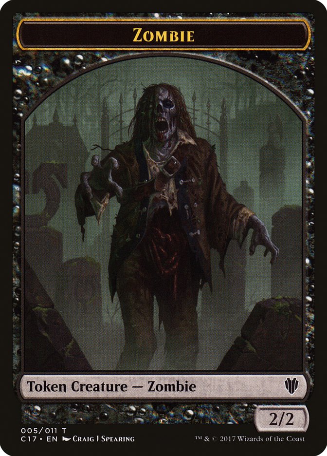Vampire // Zombie Double-sided Token [Commander 2017 Tokens] | Good Games North