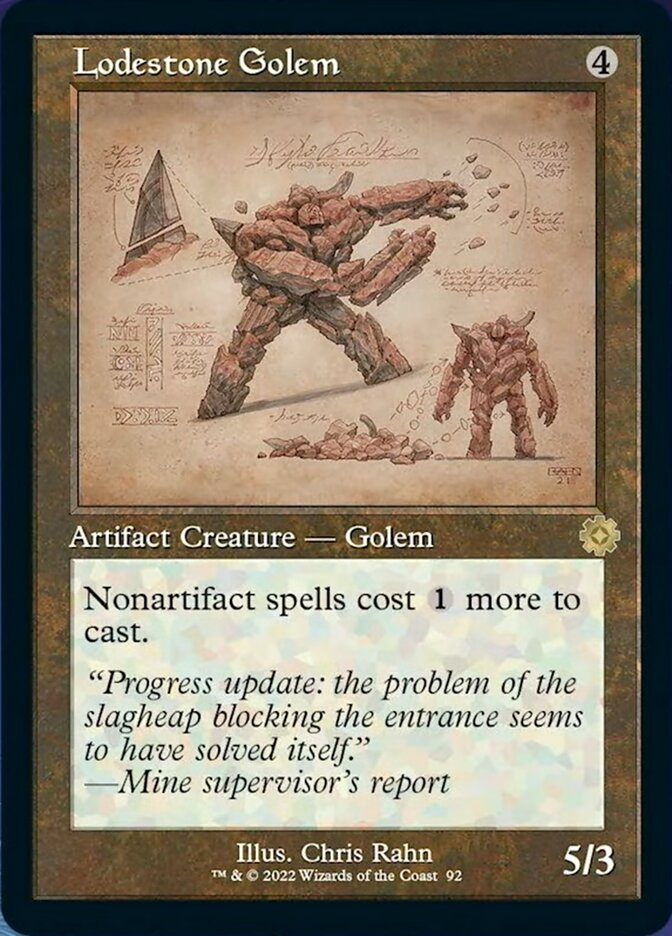 Lodestone Golem (Retro Schematic) [The Brothers' War Retro Artifacts] | Good Games North