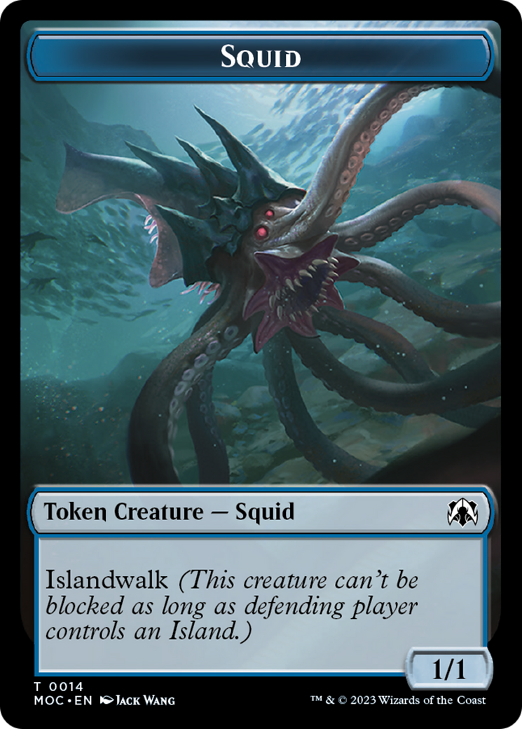 Squid // Human (26) Double-Sided Token [March of the Machine Commander Tokens] | Good Games North