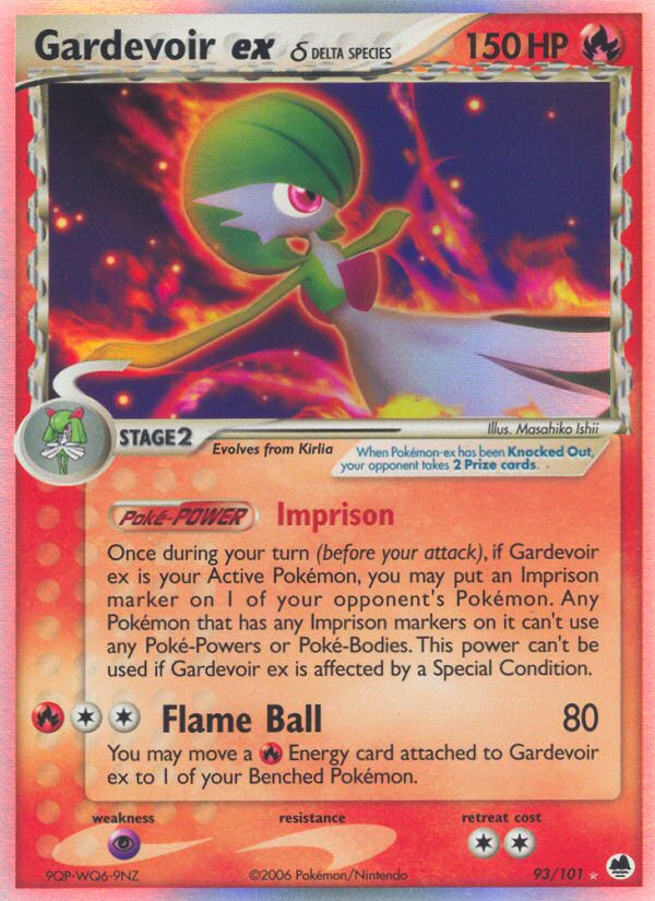 Gardevoir ex (93/101) (Delta Species) [EX: Dragon Frontiers] | Good Games North