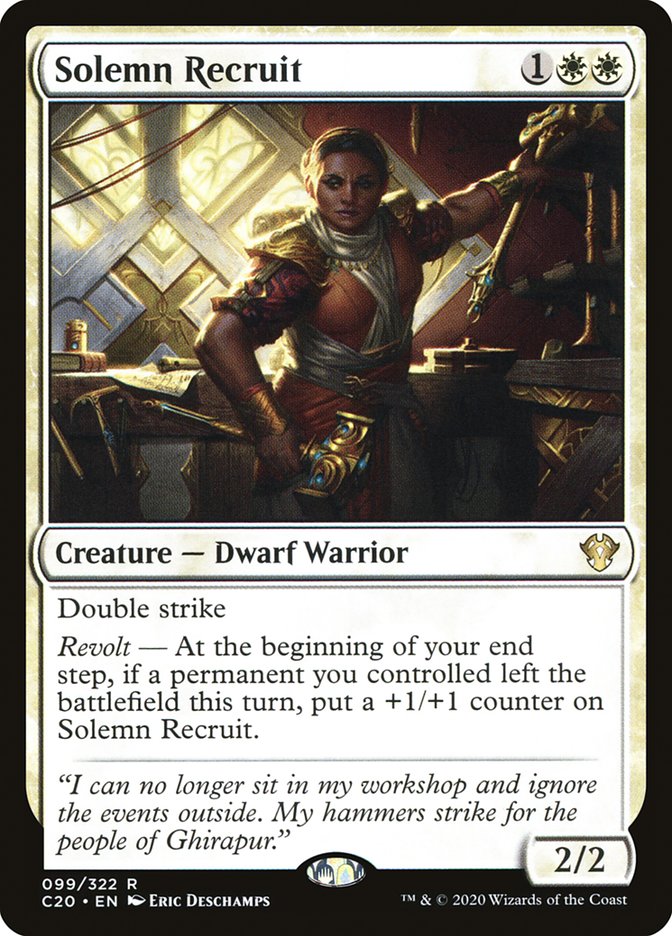 Solemn Recruit [Commander 2020] | Good Games North
