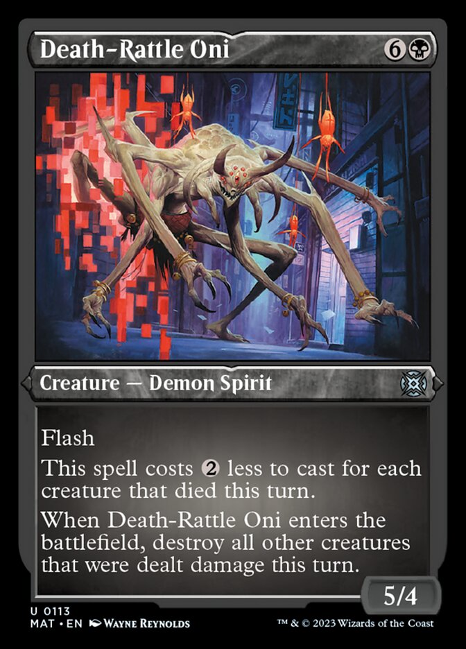Death-Rattle Oni (Foil Etched) [March of the Machine: The Aftermath] | Good Games North