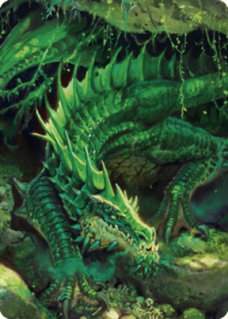 Lurking Green Dragon Art Card [Commander Legends: Battle for Baldur's Gate Art Series] | Good Games North