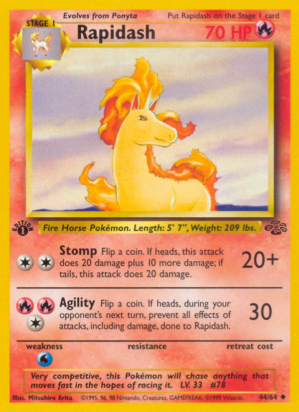 Rapidash (44/64) [Jungle 1st Edition] | Good Games North