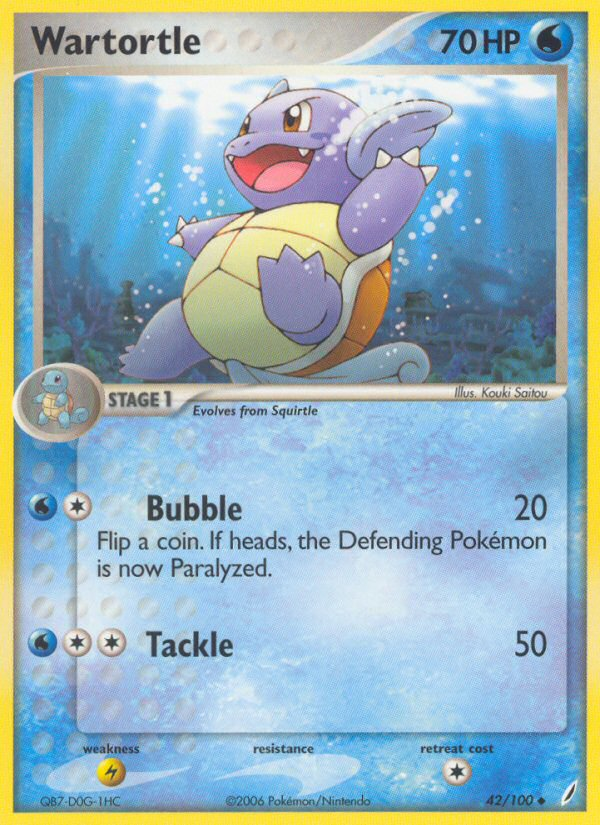 Wartortle (42/100) [EX: Crystal Guardians] | Good Games North