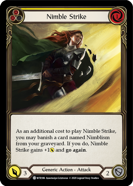 Nimble Strike (Yellow) [U-WTR186] (Welcome to Rathe Unlimited)  Unlimited Rainbow Foil | Good Games North
