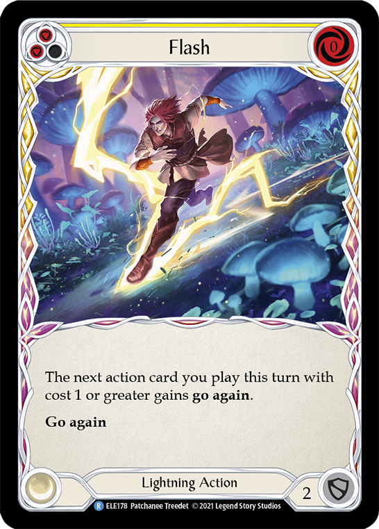 Flash (Yellow) [ELE178] (Tales of Aria)  1st Edition Rainbow Foil | Good Games North