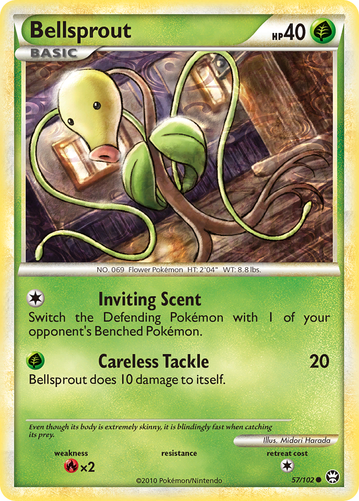 Bellsprout (57/102) [HeartGold & SoulSilver: Triumphant] | Good Games North