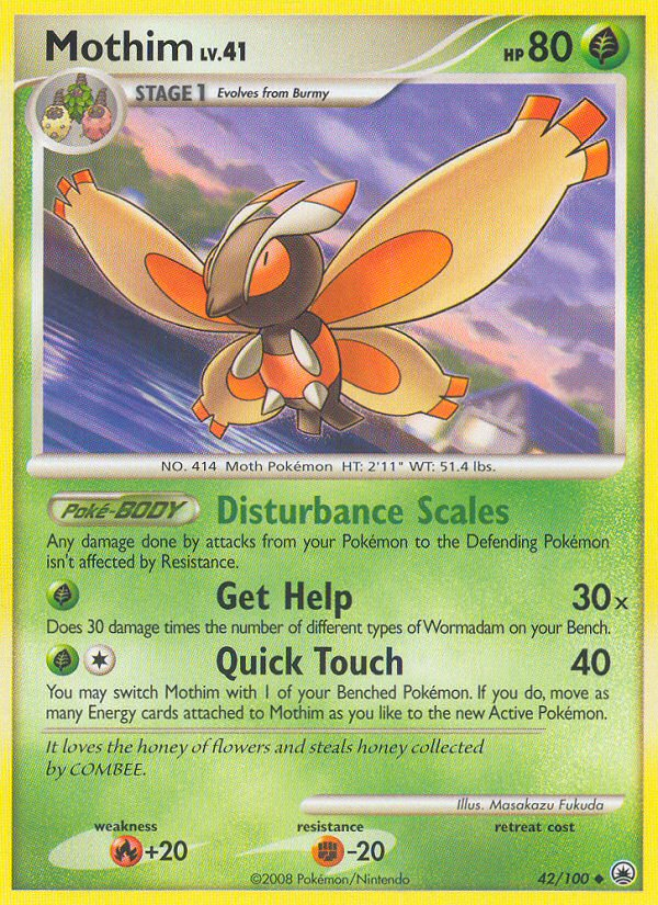 Mothim (42/100) [Diamond & Pearl: Majestic Dawn] | Good Games North
