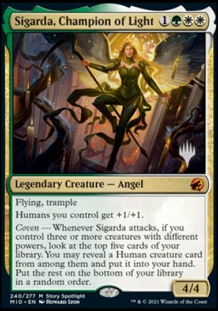 Sigarda, Champion of Light (Promo Pack) [Innistrad: Midnight Hunt Promos] | Good Games North