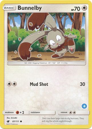 Bunnelby (87/111) (Deck Exclusive #4) [Sun & Moon: Trainer Kit - Alolan Ninetales] | Good Games North