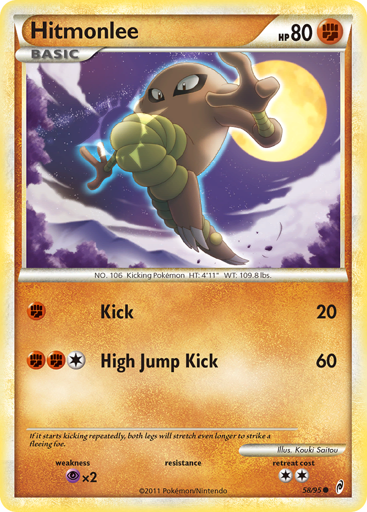 Hitmonlee (58/95) [HeartGold & SoulSilver: Call of Legends] | Good Games North
