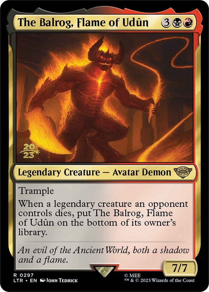 The Balrog, Flame of Udun [The Lord of the Rings: Tales of Middle-Earth Prerelease Promos] | Good Games North