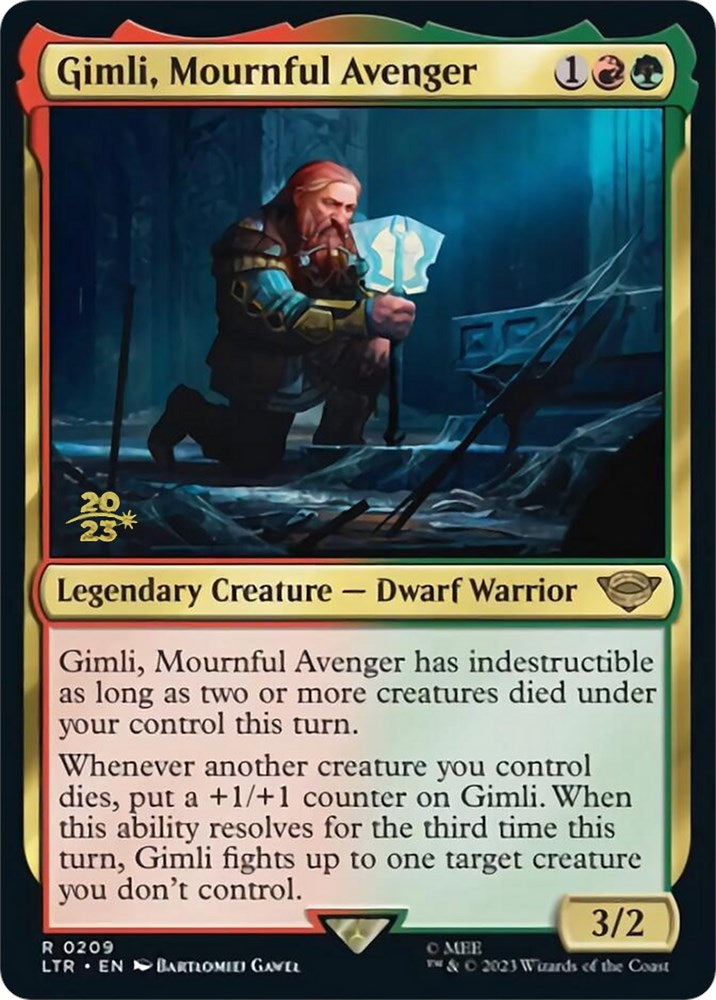 Gimli, Mournful Avenger [The Lord of the Rings: Tales of Middle-Earth Prerelease Promos] | Good Games North