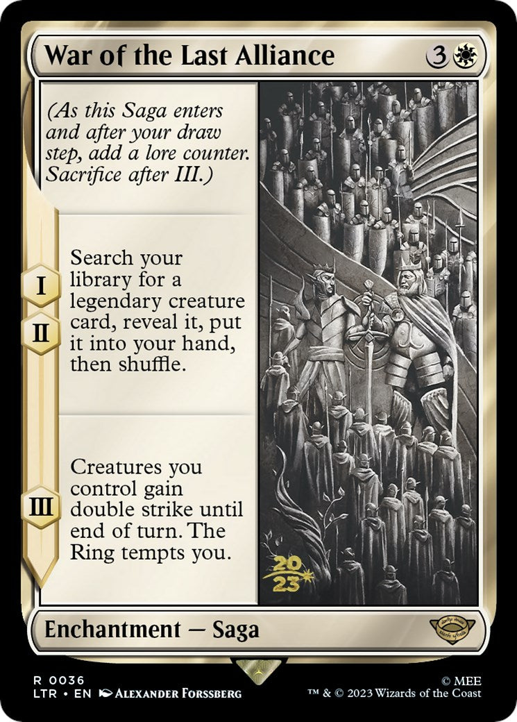 War of the Last Alliance [The Lord of the Rings: Tales of Middle-Earth Prerelease Promos] | Good Games North