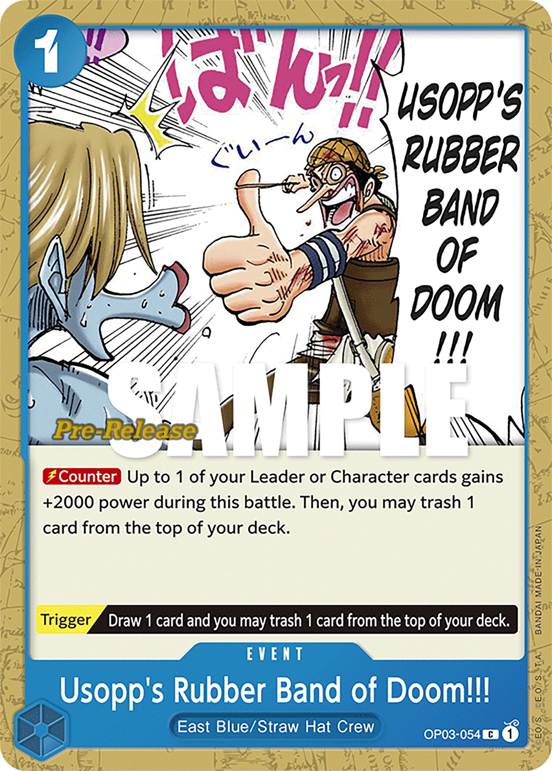 Usopp's Rubber Band of Doom!!! [Pillars of Strength Pre-Release Cards] | Good Games North