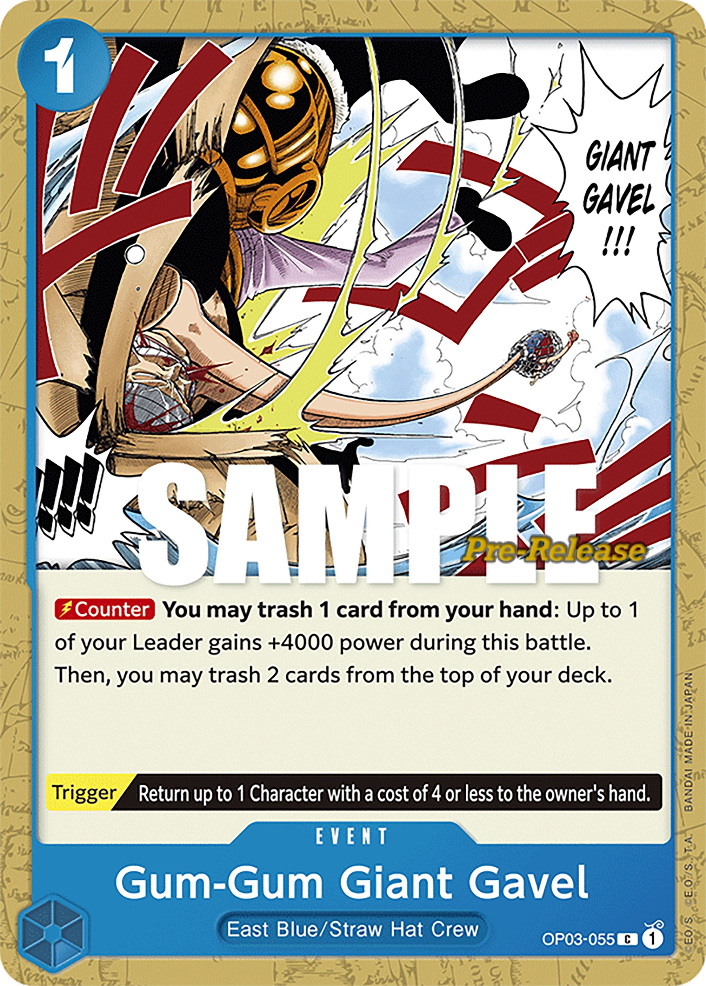 Gum-Gum Giant Gavel [Pillars of Strength Pre-Release Cards] | Good Games North