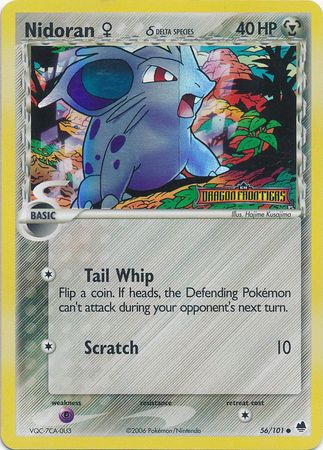 Nidoran (56/101) (Female) (Delta Species) (Stamped) [EX: Dragon Frontiers] | Good Games North