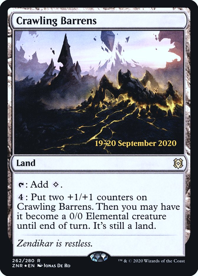 Crawling Barrens  [Zendikar Rising Prerelease Promos] | Good Games North