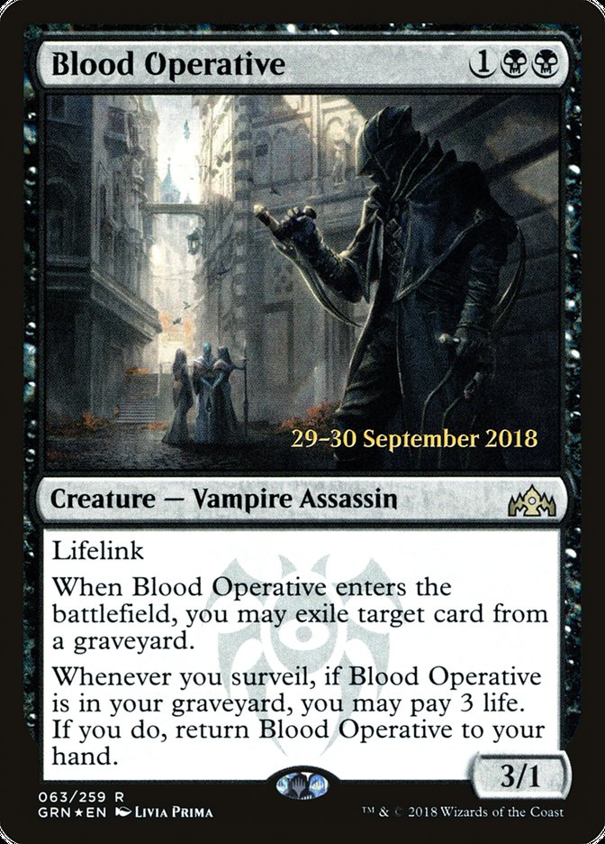Blood Operative  [Guilds of Ravnica Prerelease Promos] | Good Games North