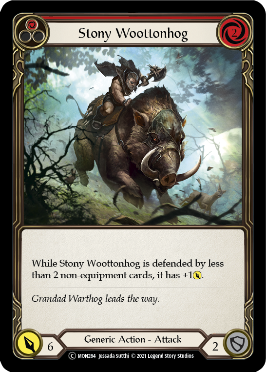 Stony Woottonhog (Red) [U-MON284-RF] Unlimited Rainbow Foil | Good Games North