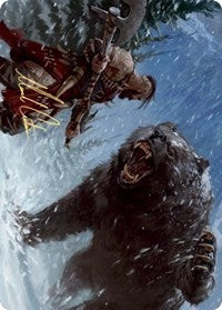 Blizzard Brawl Art Card (Gold-Stamped Signature) [Kaldheim: Art Series] | Good Games North
